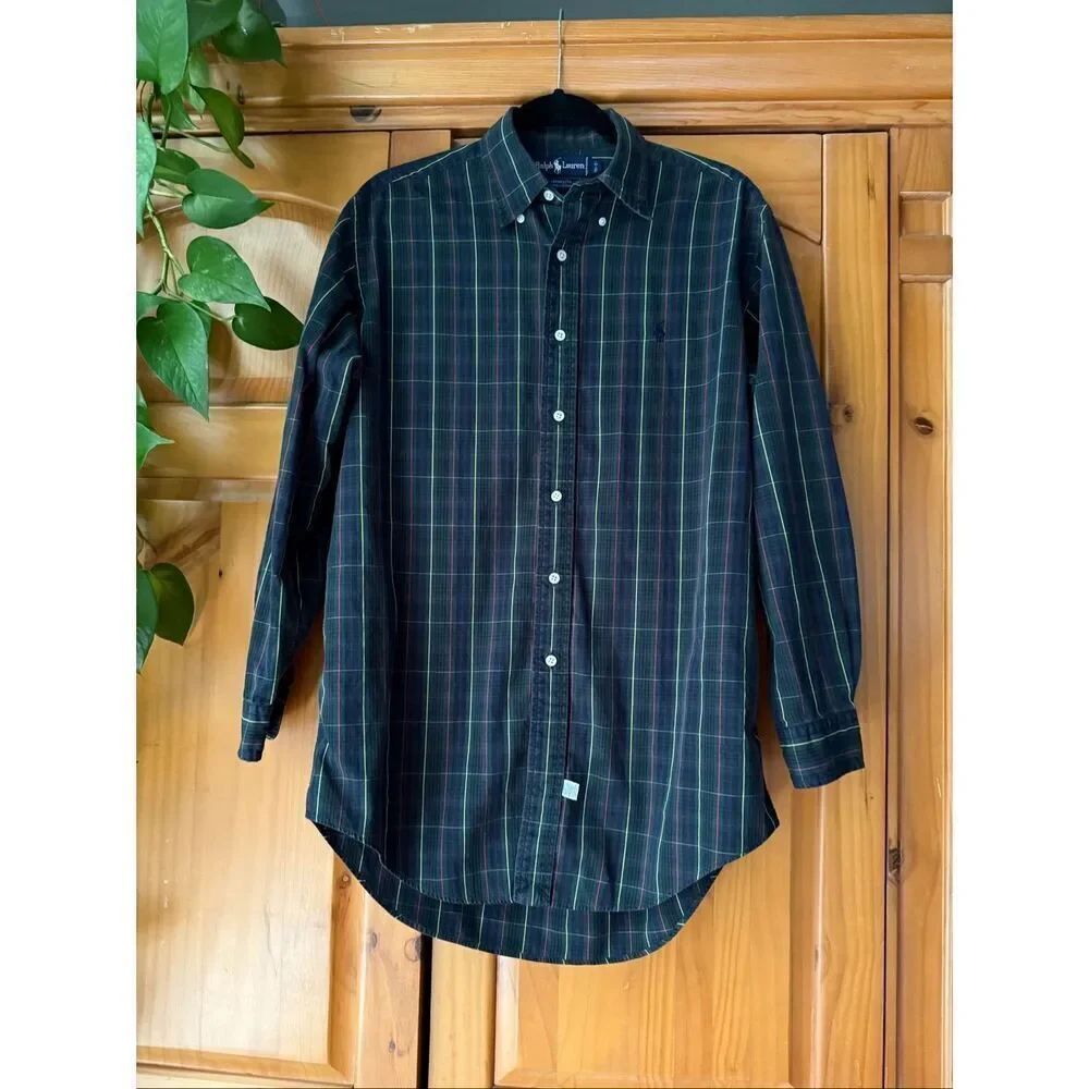 Ralph Lauren Yarmouth Men’s Shirt 15-32 Plaid Button Down  Classic Fit